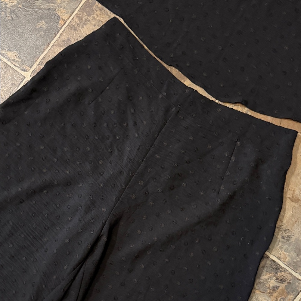 Black Wide-Leg Two-Piece Jumpsuit Set - Picture 4 of 6